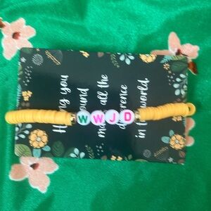 🔴 $2 Bundle Item 
 WWJD Bracelet and Inspirational Card NWT Boutique Inspired